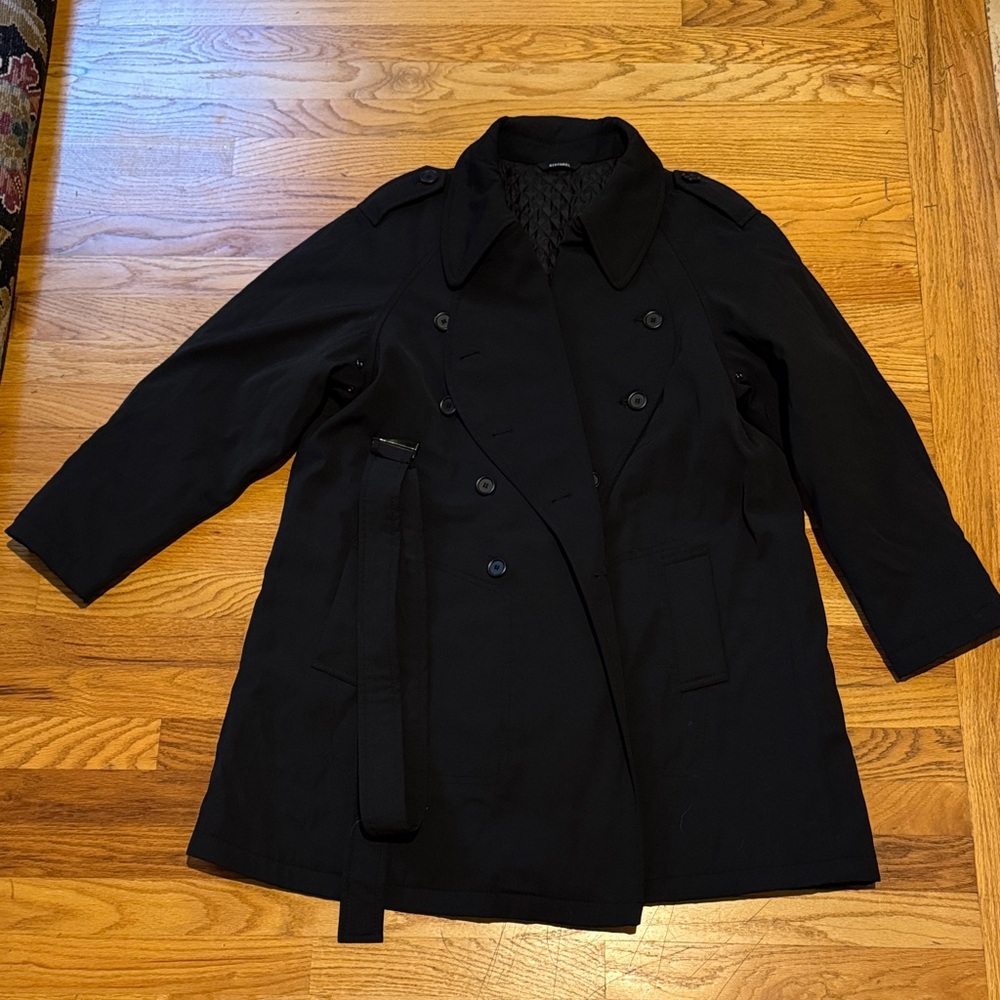 Stefanel Black Women's Trench Coat